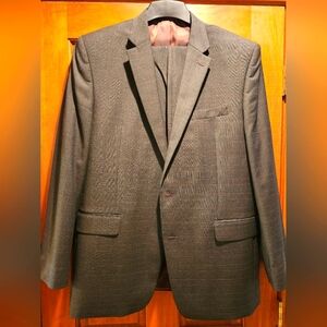 Haggar Brown Plaid Suit